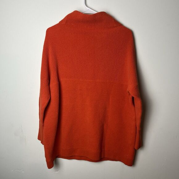 Free People Ottoman Slouchy Tunic Sweater Audacious Orange Small 262 - Picture 5 of 7